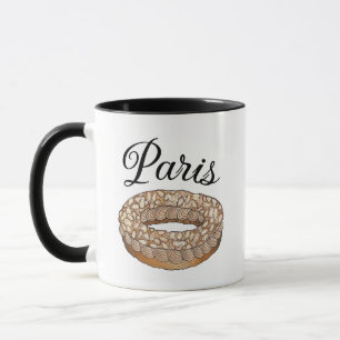 Paris Brest Choux Patisserie Frankreich Tasse
