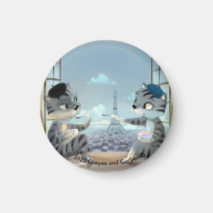 Paris by Day Circle Magnet (verschiedene Größen)