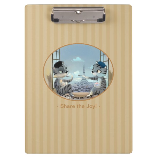 Paris by Day Clipboard - Freude Klemmbrett (Vorderseite)