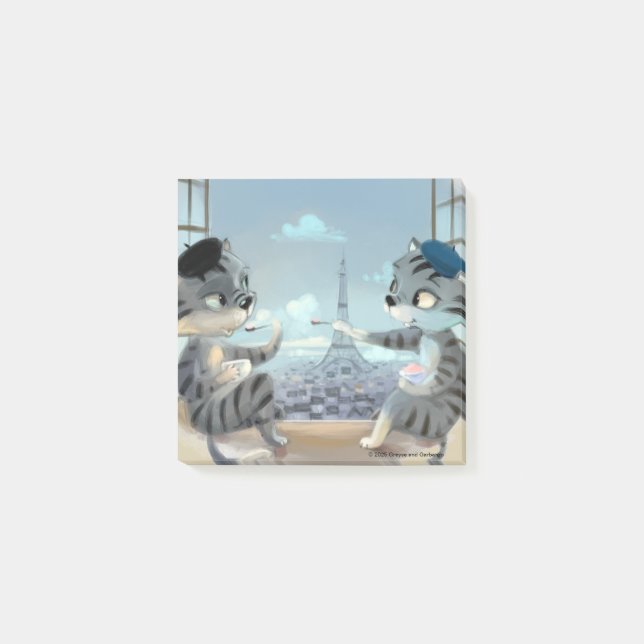 Paris by Day Notes 3" x 3" Post-it Klebezettel (Vorderseite)