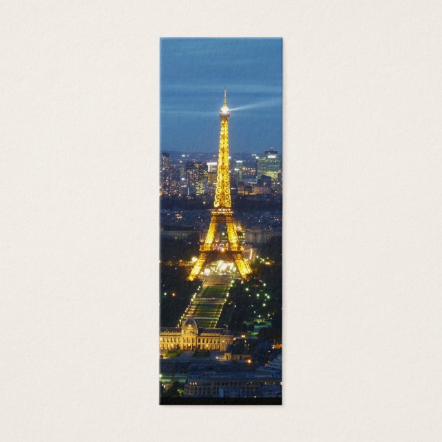 Paris by Night Eiffel Tower Mini Lesezeichen (Vorderseite)