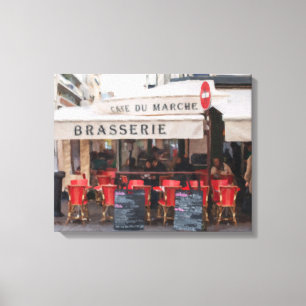 Paris Café an der Rue Cler Gallery Wrap Canvas Kun Leinwanddruck