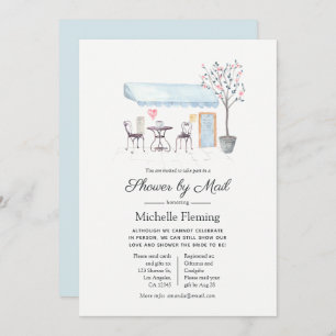 Paris Café Baby oder Brautparty per Mail Einladung