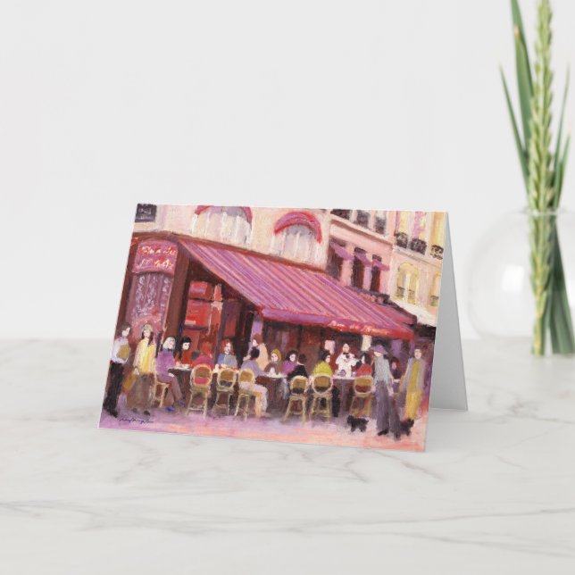 Paris Café Bar Grußkarte Karte (Vorderseite)