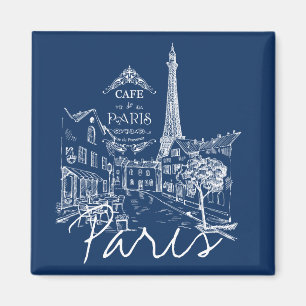 Paris cafe  magnet