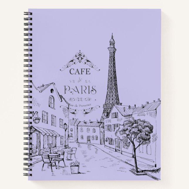 Paris Café-Notebook Notizbuch (Vorderseite)