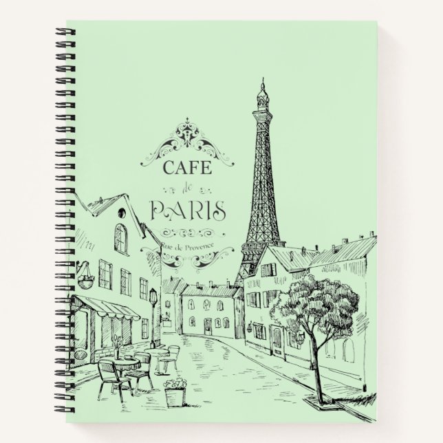 Paris Café-Notebook Notizbuch (Vorderseite)