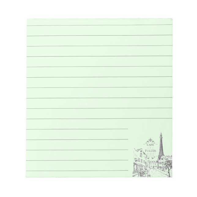 Paris Café Notizblock (Vorderseite)