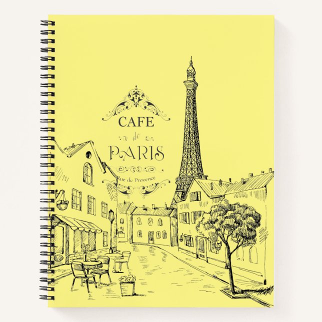 Paris Café Notizbuch (Vorderseite)