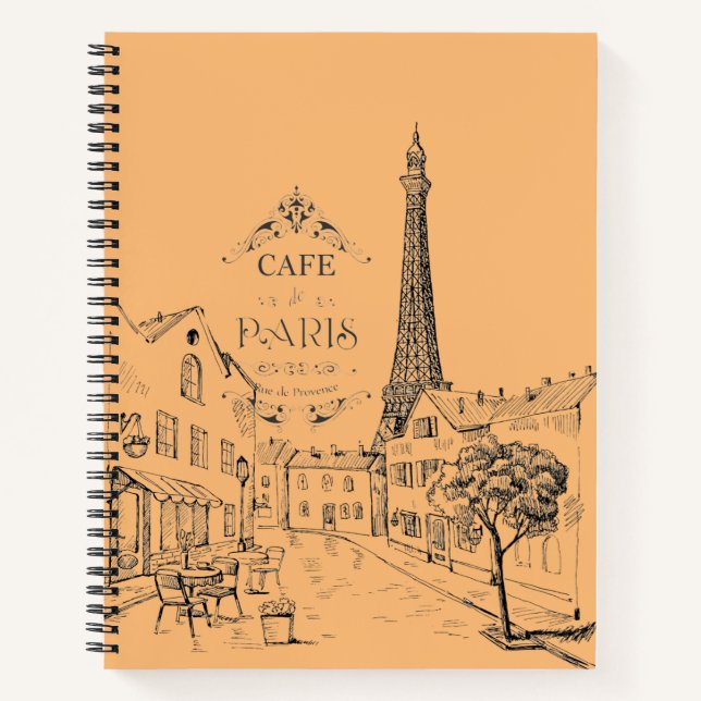 Paris Café Notizbuch (Vorderseite)