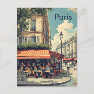 Paris Café Postkarte