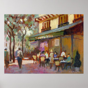 Paris Café Print Poster