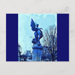 Paris Cemetary Angel Postkarte