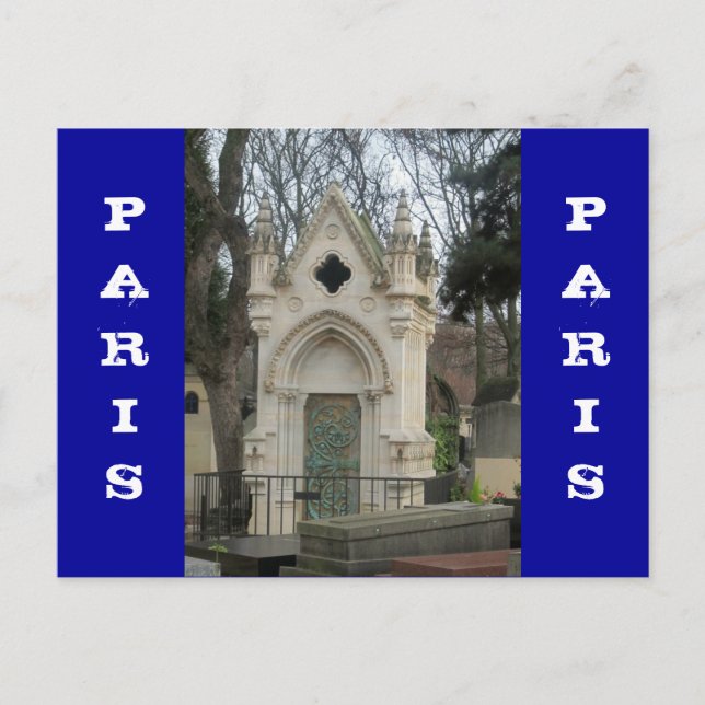 Paris Cemetary Postkarte (Vorderseite)