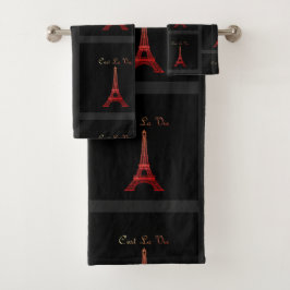Paris: Cest La Vie Badhandtuch Set