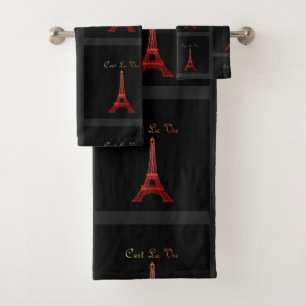 Paris: Cest La Vie Badhandtuch Set