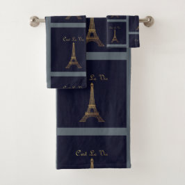 Paris: Cest La Vie Badhandtuch Set