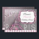 Paris Chic Sparkle Eiffel Tower Party Sweet 16 Einladung<br><div class="desc">Schöne Chic Paris themed Einladung. Wählen Sie Anpassen,  um Ihre Informationen hinzuzufügen. Löschen Sie jeden Text,  um einen Bereich leer verlassen.</div>