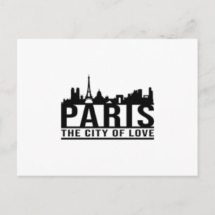 Paris City City City City Skyline Geschenk Idee Postkarte