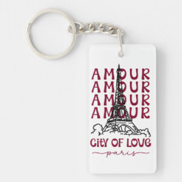 Paris City of Love – Eiffel Tower Travel Souvenir Schlüsselanhänger