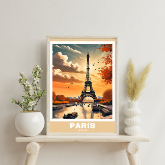 Paris Cityscape - Poster des monuments emblématiqu