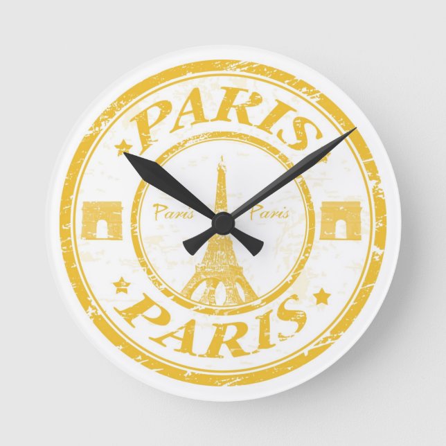 Paris Clock Runde Wanduhr (Vorderseite)