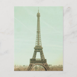 Paris, deine Liebe; Eiffelturm in altmodischen Tön Postkarte