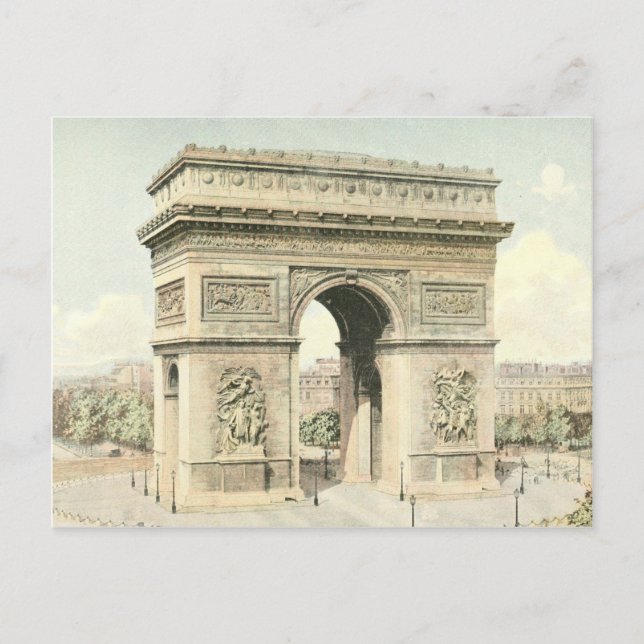 Paris, der Arc de Triomphe Postkarte (Vorderseite)