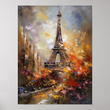Paris Der Eiffelturm Abstrakte Ölgemälde