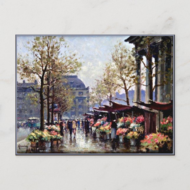Paris, Der Markt der Blume La Madeleine Postkarte (Vorderseite)