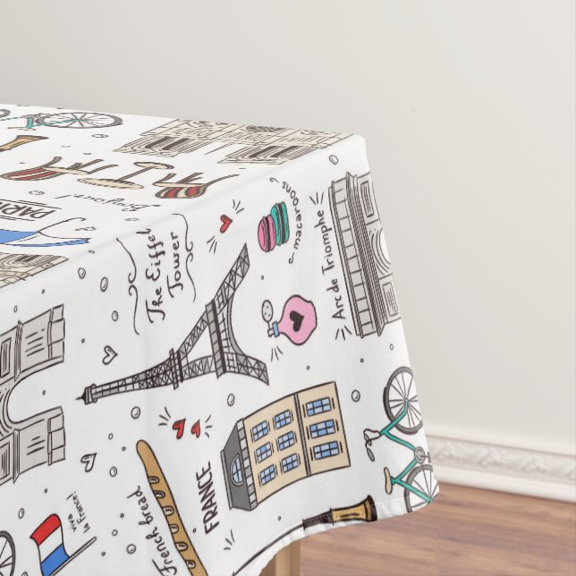 Paris Doodles Tischdecke (Beispiel)