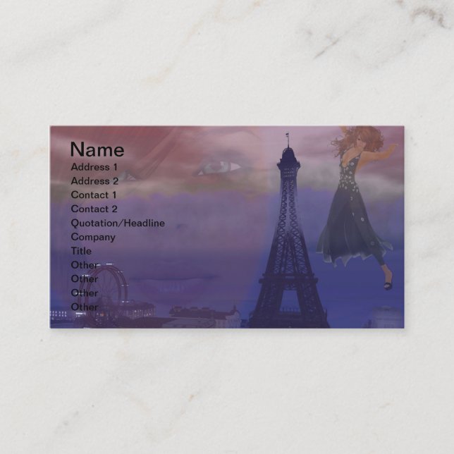 Paris Dreams Business Card Visitenkarte (Vorderseite)