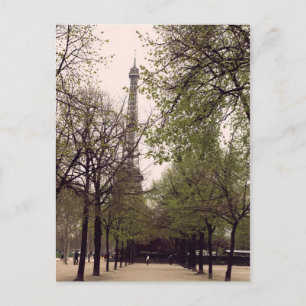 Paris durch die Bäume Postkarte