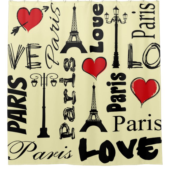 Paris Duschvorhang (Vorderseite)