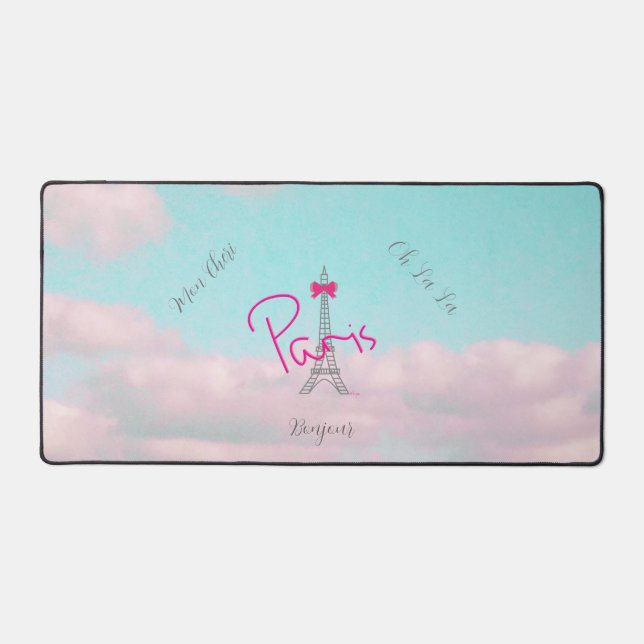 Paris, Eiffel Bonjour French Modern Thlow (Recto)