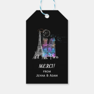 Paris Eiffel Notre Dame Rainbow Vielen Dank für Ih Geschenkanhänger