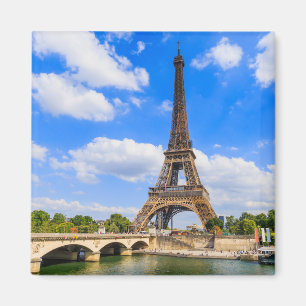 Paris, Eiffel Tower and river Seine, France. Magnet