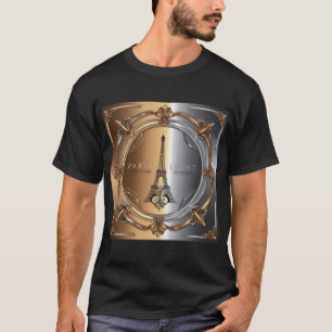 Paris Eiffel Tower Art - Luxuriöses Metallic Desig T-Shirt