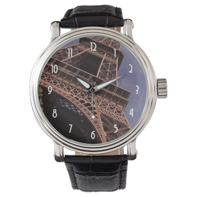 Paris Eiffel Tower Berühmtes Foto für Sehenswürdig Armbanduhr (Vorderseite)