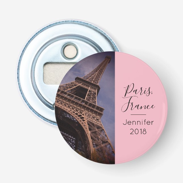 Paris Eiffel Tower Berühmtes Foto für Sehenswürdig Flaschenöffner (Vorderseite)