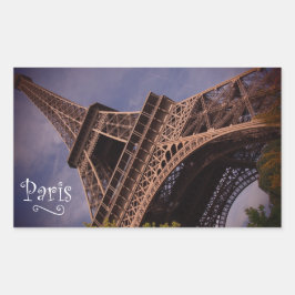 Paris Eiffel Tower Berühmtes Foto für Sehenswürdig Rechteckiger Aufkleber