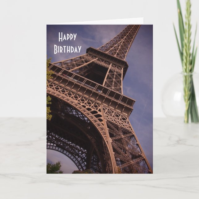 Paris Eiffel Tower Berühmtes Sehenswürdigkeit Foto Karte (Vorderseite)