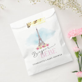 Paris Eiffel Tower Bonjour Baby Dusche Gefallen Ta Geschenktütchen