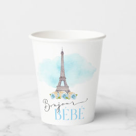 Paris Eiffel Tower Bonjour Baby Paper Cups Pappbecher