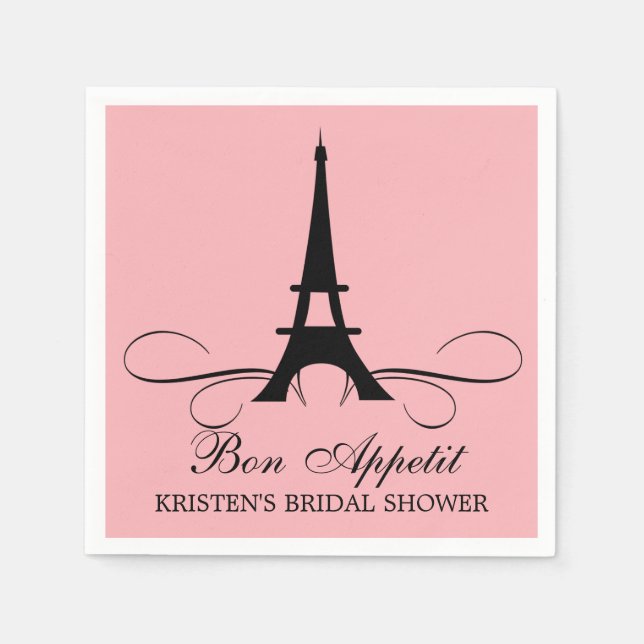 Paris Eiffel Tower | BRAUTPARTY Serviette (Vorderseite)