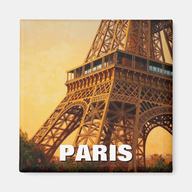 Paris Eiffel Tower Café Magnet (Vorne)