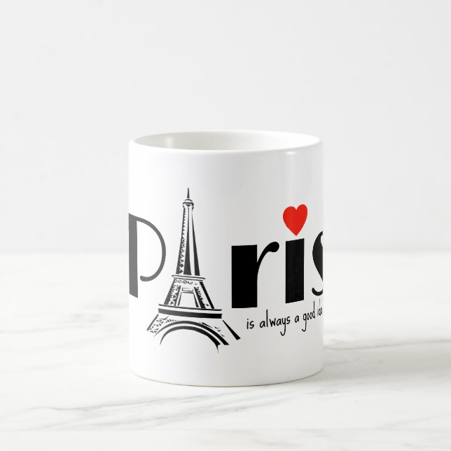 Paris Eiffel Tower Design Mug Kaffeetasse (Mittel)