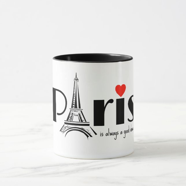 Paris Eiffel Tower Design Mug Tasse (Zentrum)