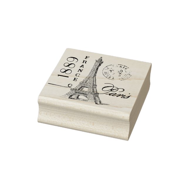Paris Eiffel Tower French Journal Scrapbook Briefm Gummistempel (Stempel)