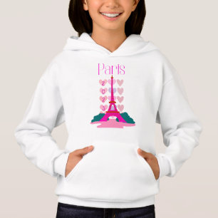 Paris Eiffel Tower Herz 20XX anpassen Hoodie